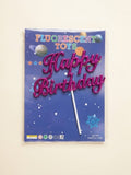 Pink Glitter Happy Birthday Cake Topper (Space Theme Packaging)